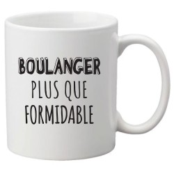 Mug tasse céramique imprimé illustration citation illustration Boulanger plus que formidable