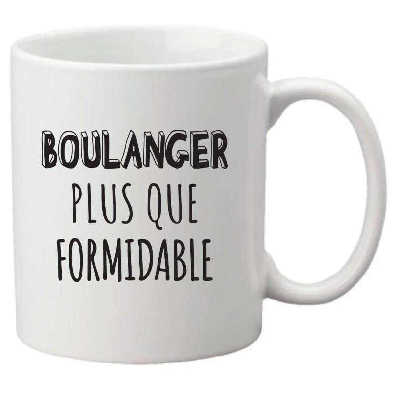 Mug tasse céramique imprimé illustration citation illustration Boulanger plus que formidable