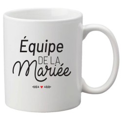 Mug tasse céramique imprimé illustration citation illustration mariage équipe de la mariée