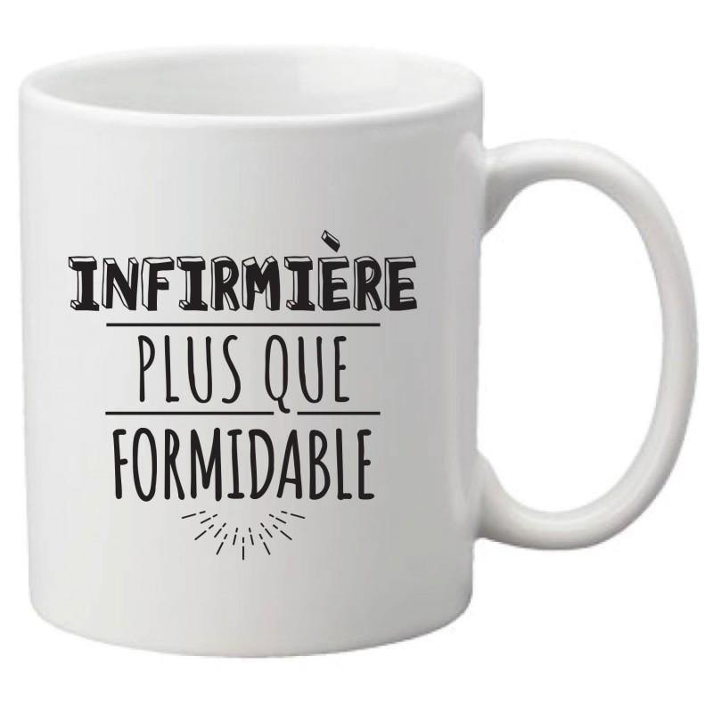 Mug tasse céramique imprimé illustration citation illustration Infirmière plus que formidable