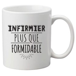 Mug tasse céramique imprimé illustration citation illustration Infirmier plus que formidable