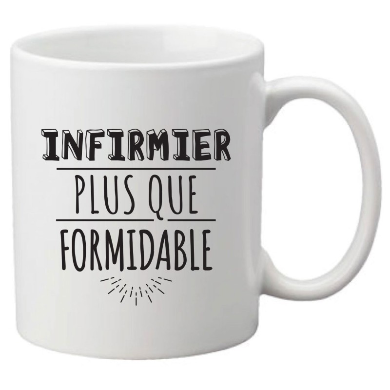 Mug tasse céramique imprimé illustration citation illustration Infirmier plus que formidable
