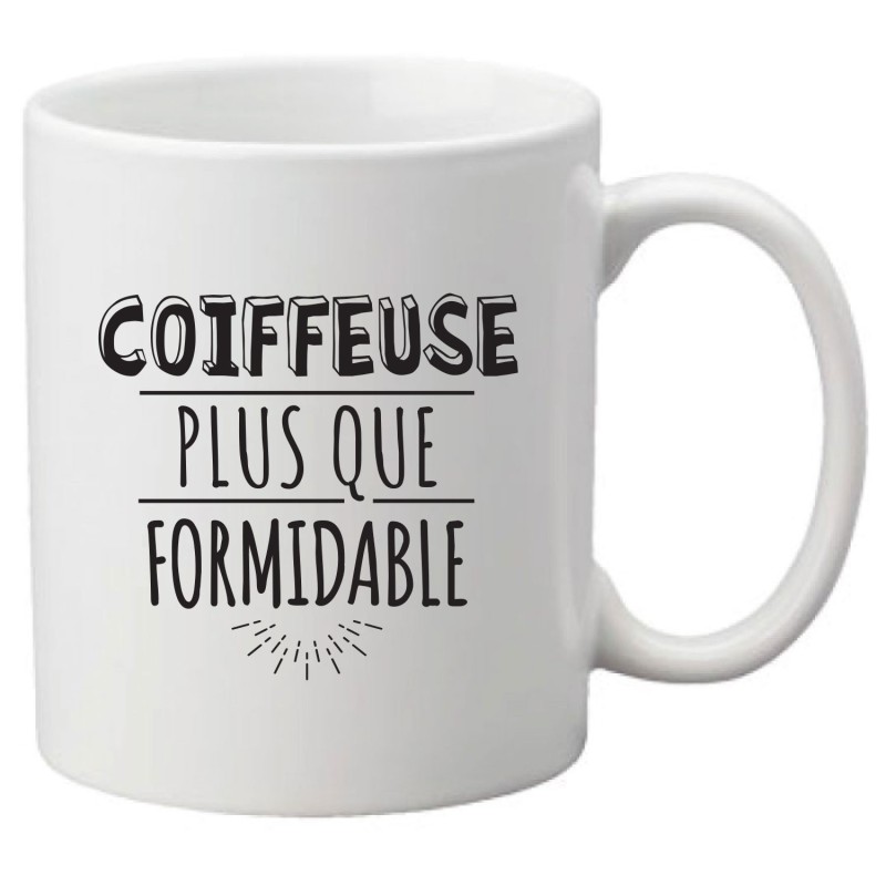 Mug tasse céramique imprimé illustration citation illustration Coiffeuse plus que formidable