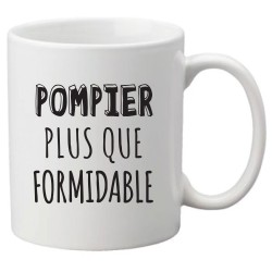 Mug tasse céramique imprimé illustration citation illustration Pompier plus que formidable