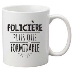 Mug tasse céramique imprimé illustration citation illustration Policière plus que formidable