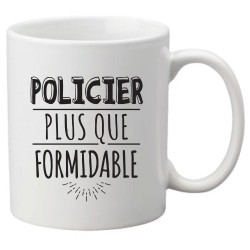 Mug tasse céramique imprimé illustration citation illustration Policier plus que formidable