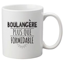 Mug tasse céramique imprimé illustration citation illustration Boulangère er plus que formidable