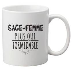 Mug tasse céramique imprimé illustration citation illustration Sage femme er plus que formidable