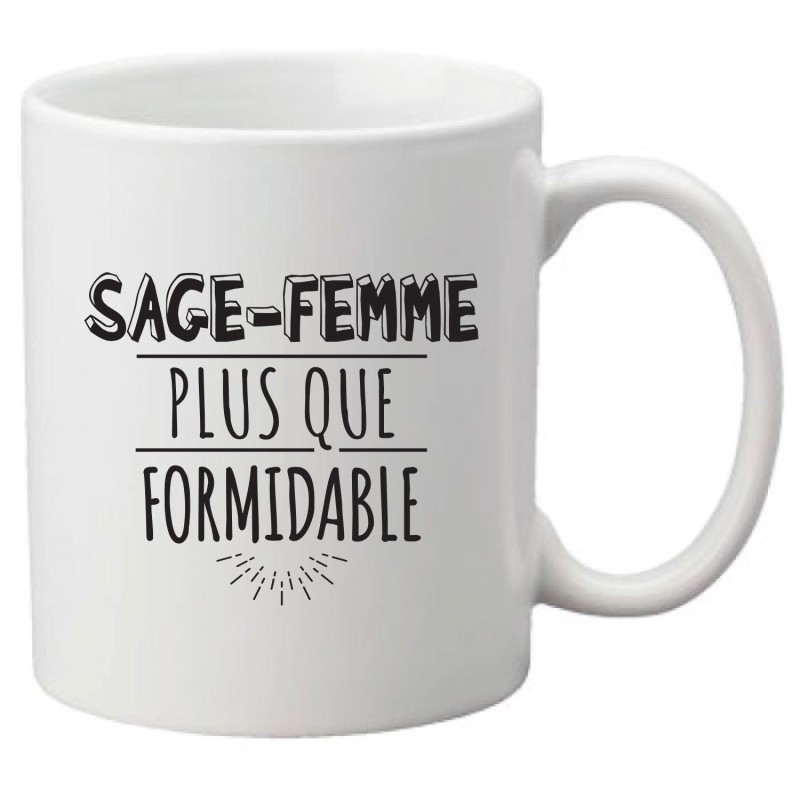 Mug tasse céramique imprimé illustration citation illustration Sage femme er plus que formidable