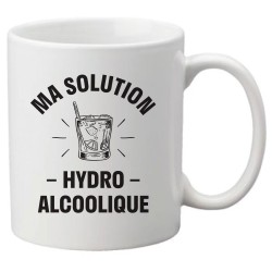 Mug tasse céramique imprimé illustration citation illustration Ma solution hydro alcoolique