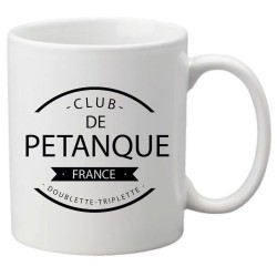 Mug tasse céramique imprimé illustration citation illustration Club pétanque