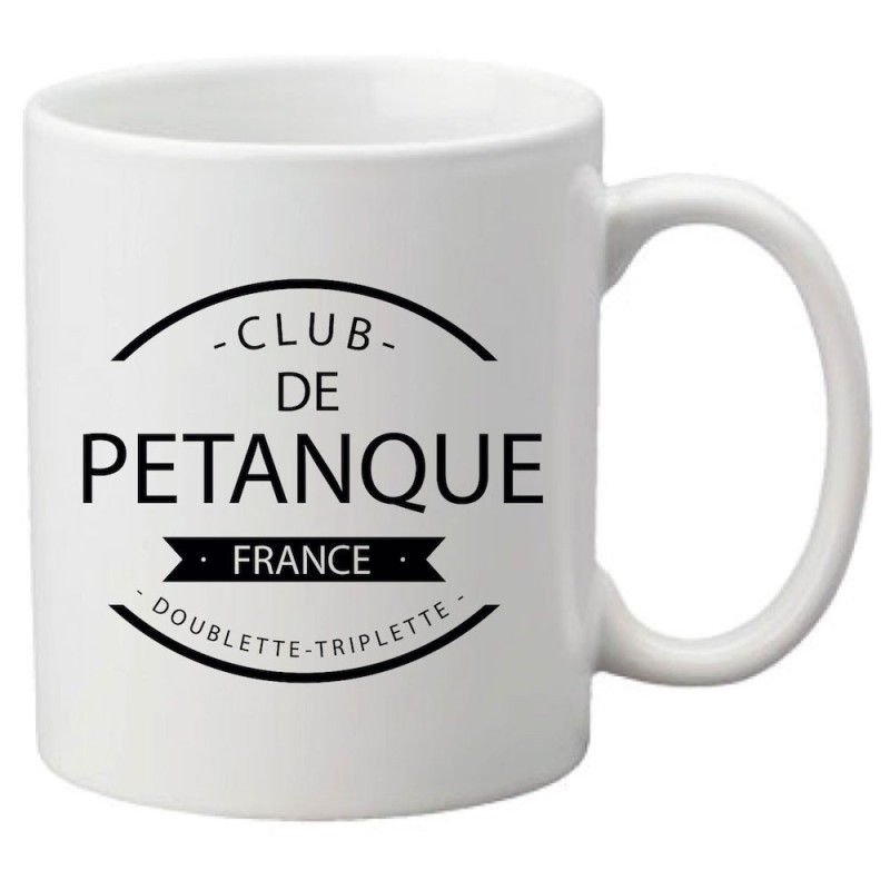 Mug tasse céramique imprimé illustration citation illustration Club pétanque