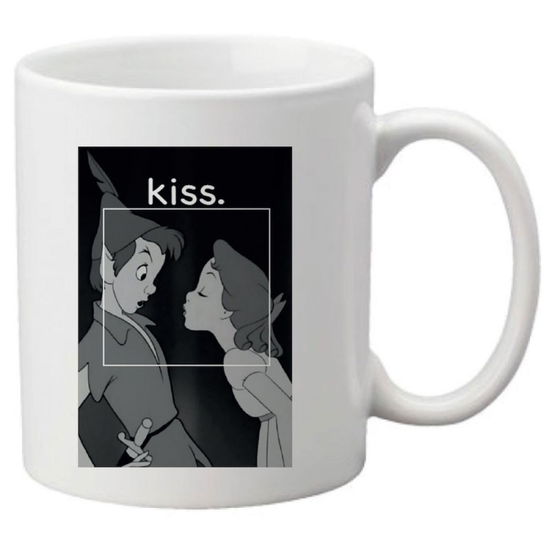 Mug tasse céramique imprimé illustration citation illustration Kiss peterpan