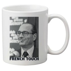 Mug tasse céramique imprimé illustration citation illustration Jacques chirac