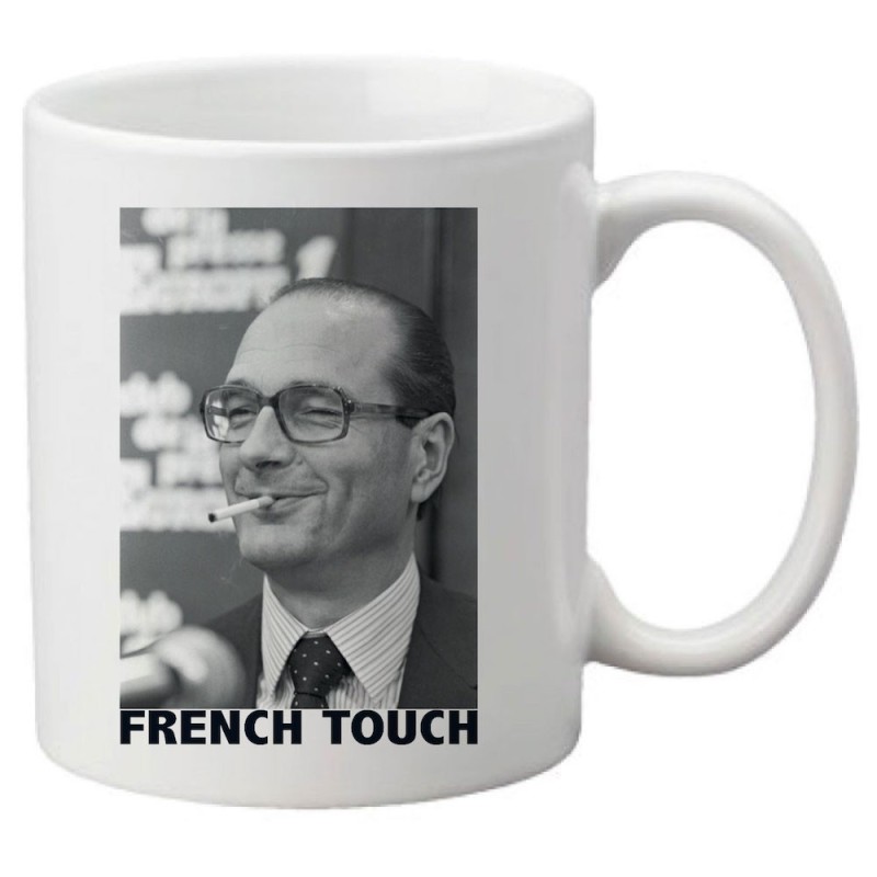Mug tasse céramique imprimé illustration citation illustration Jacques chirac