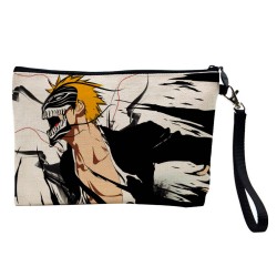 Pochette Trousse de maquillage effet lin imprimé Manga anime