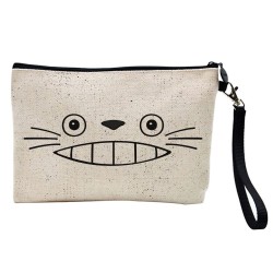 Pochette Trousse de maquillage effet lin imprimé illustration Studio G Anime manga totor