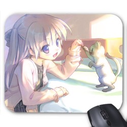 Tapis de souris imprimé geek anime manga fille chaton
