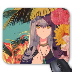 Tapis de souris imprimé geek anime manga fille fleurs