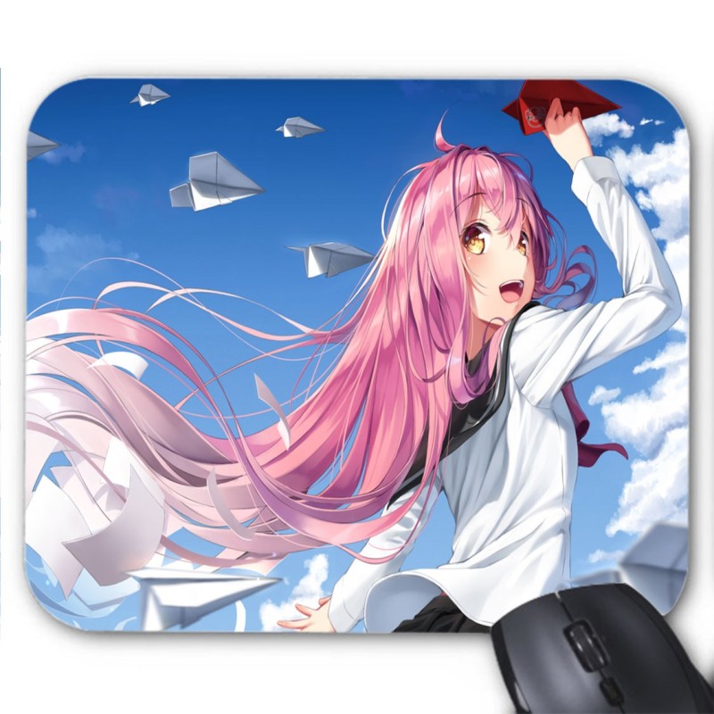Tapis de souris imprimé geek anime manga fille ciel