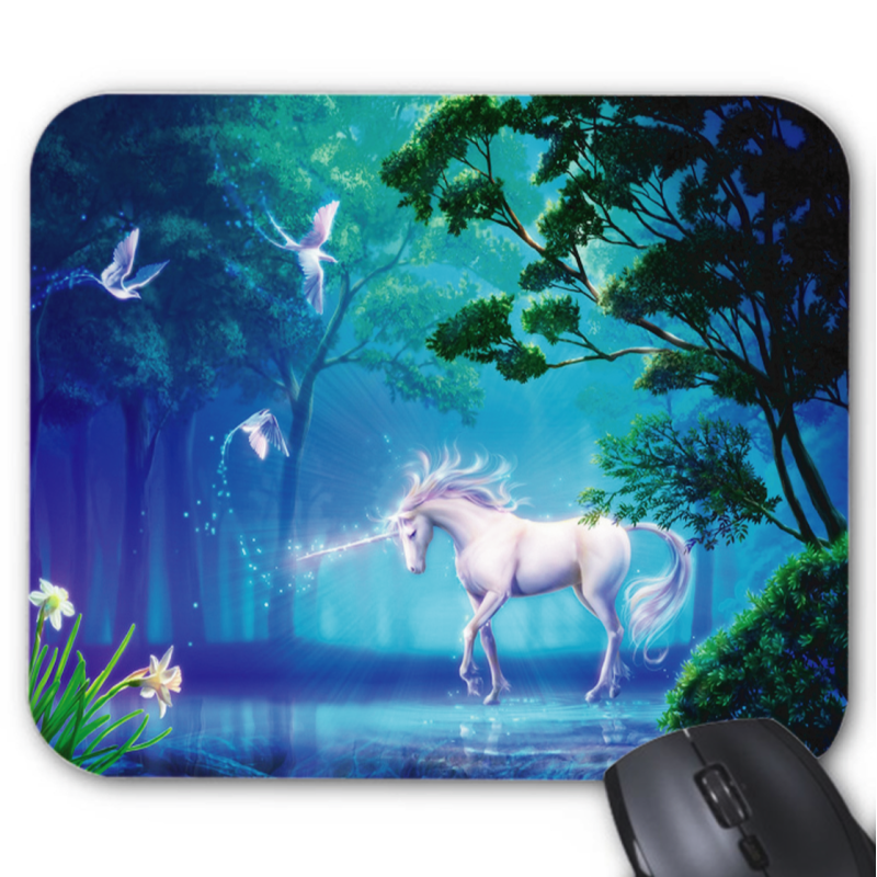 Tapis de souris imprimé Geek Anime Fantaisie licorne