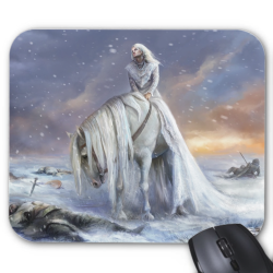 Tapis de souris imprimé Geek Anime Fantaisie Cheval neige