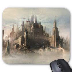 Tapis de souris imprimé Geek Anime Fantaisie Chateau