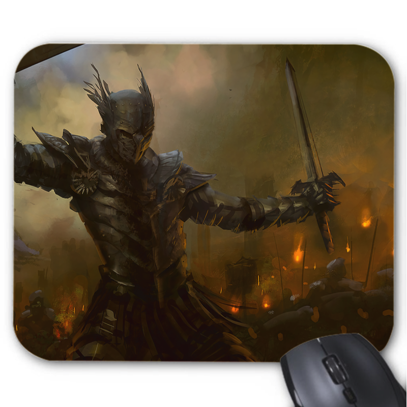 Tapis de souris imprimé Geek Anime Fantaisie guerrier