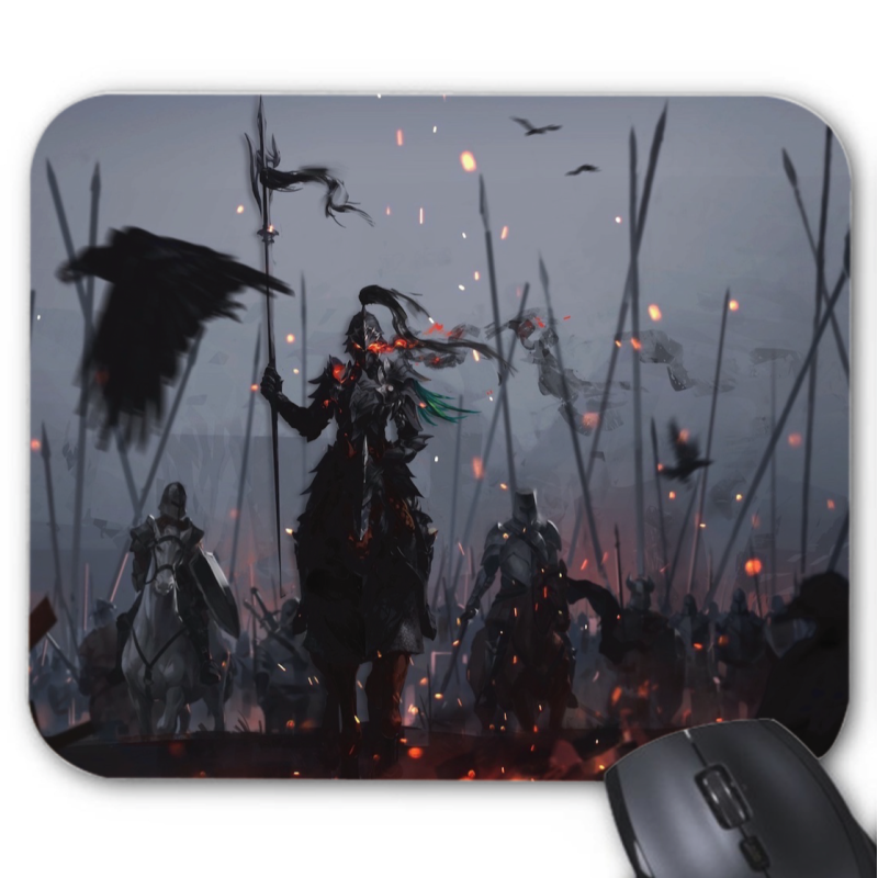 Tapis de souris imprimé Geek Anime Fantaisie guerrier