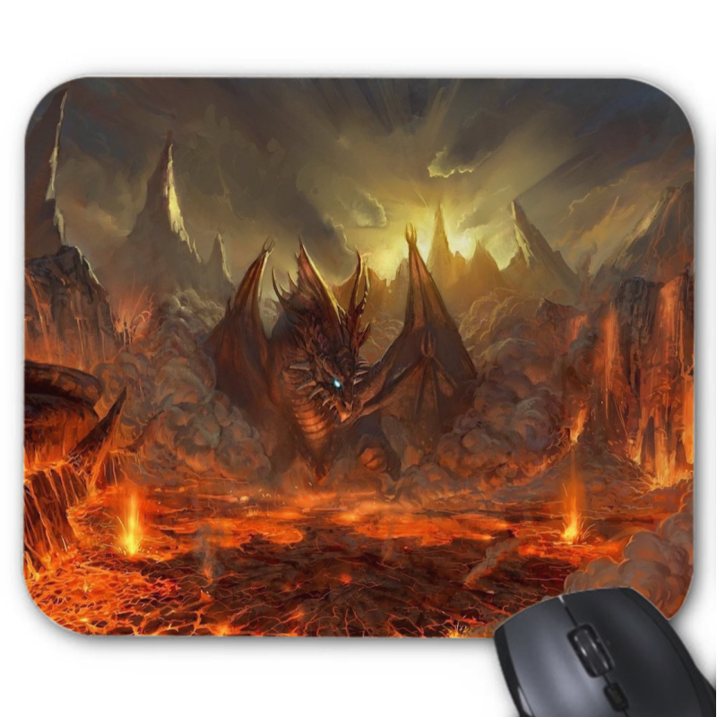 Tapis de souris imprimé Geek Anime Fantaisie dragon