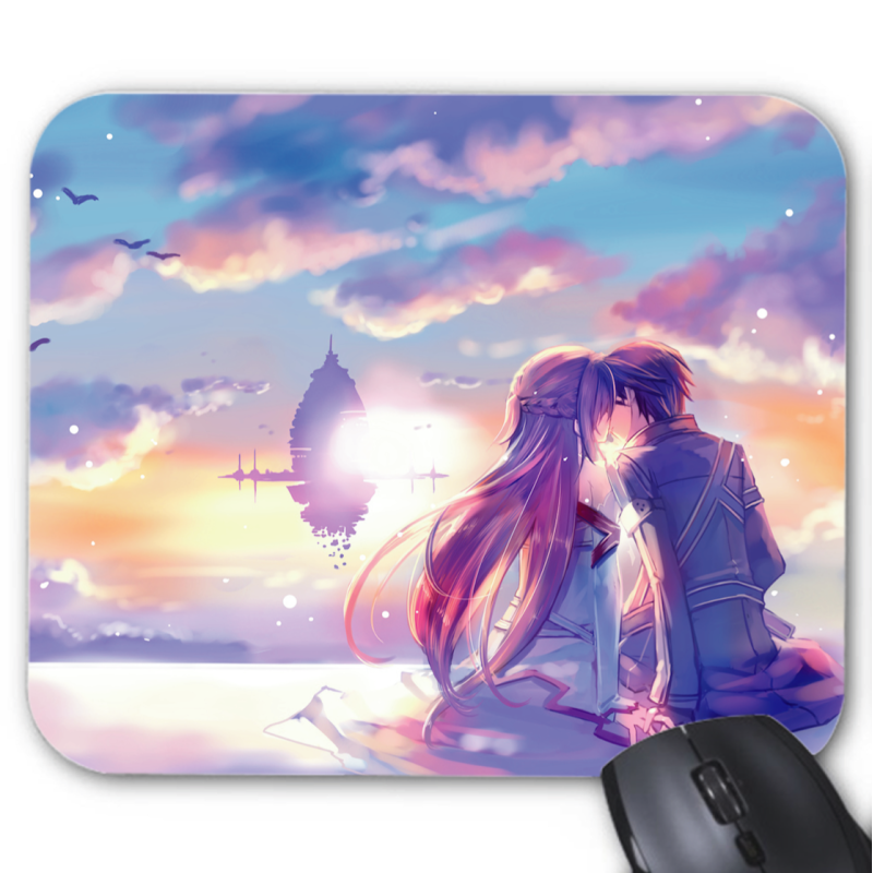 Tapis de souris imprimé Geek Anime Manga amour couple