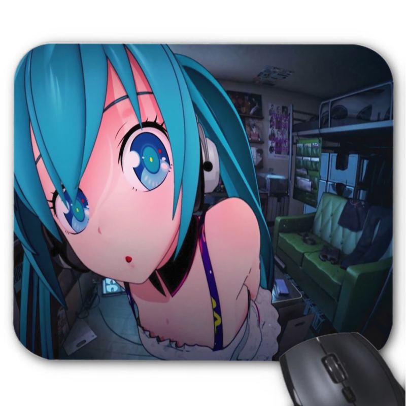 Tapis de souris imprimé Geek Anime Manga fille