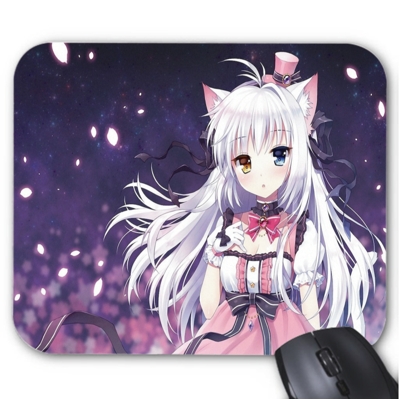 Tapis de souris imprimé Geek Anime Manga chat