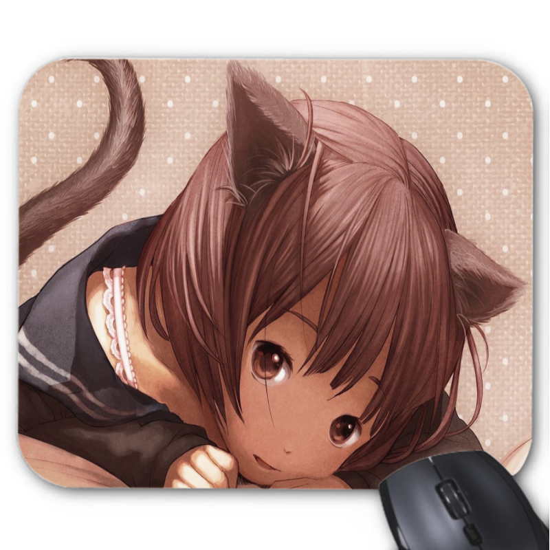 Tapis de souris imprimé Geek Anime Manga chat