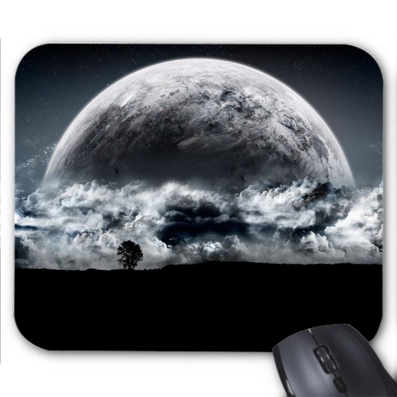 Tapis de souris imprimé cosmos pleine lune