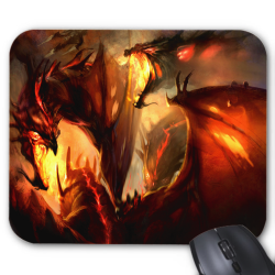 Tapis de souris imprimé fantaisie dragon rouge