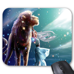 Tapis de souris imprimé fantaisie lion manga