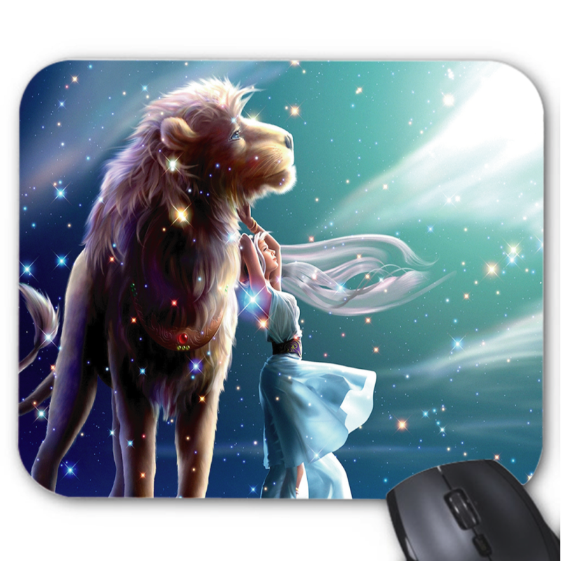 Tapis de souris imprimé fantaisie lion manga
