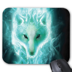 Tapis de souris imprimé Geek Fantaisie loup