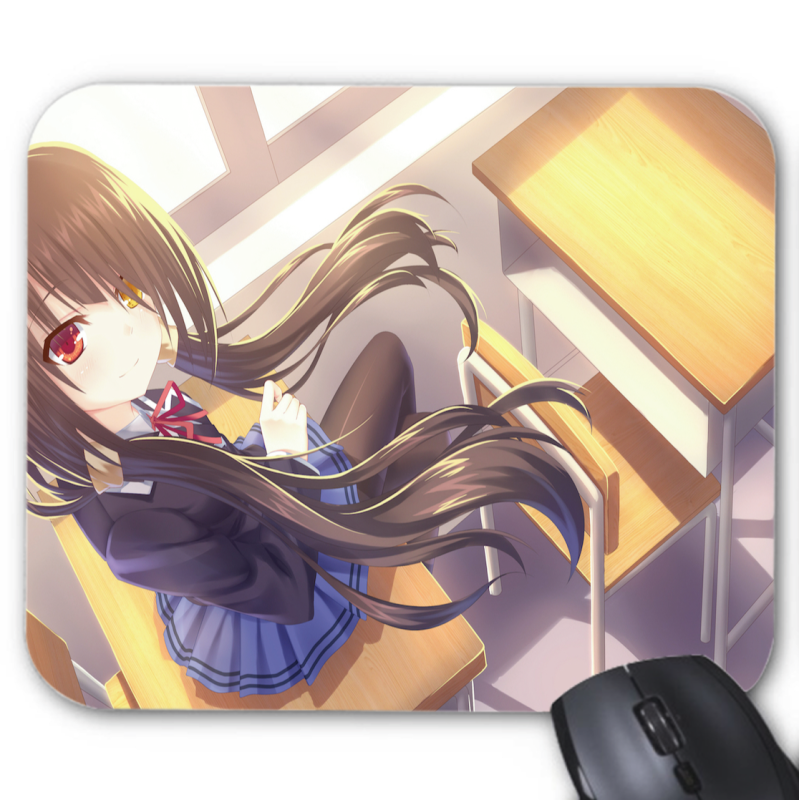 Tapis de souris imprimé Geek Anime Manga écolière