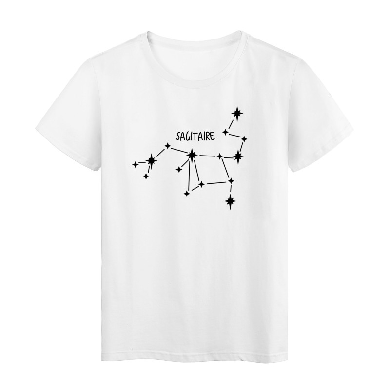 T-Shirt imprimé signe Astrologique Sagitaire Fabriqué en France