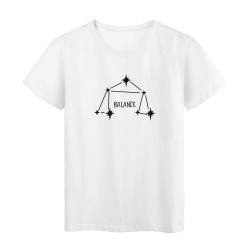 T-Shirt imprimé signe Astrologique Balance Fabriqué en France