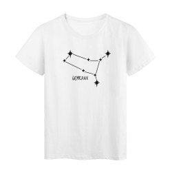 T-Shirt imprimé signe Astrologique Gémeaux Fabriqué en France