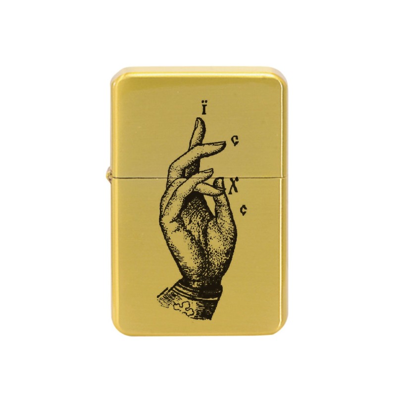 Briquet à essence tempête - imprimé collection main vintage