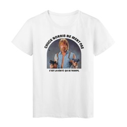 T-Shirt imprimé - Cadeau - Célébrité chuck norris - Citation ne ment pas