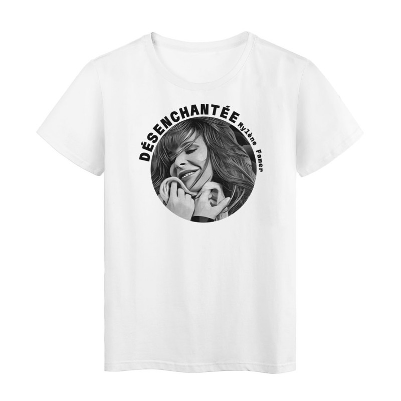 T-Shirt imprimé - Cadeau - Célébrité Mylène farmer - Citation Désenchantée