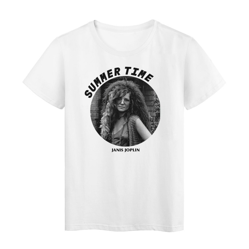 T-Shirt imprimé - Cadeau - Chanteur janis - Citation Summer time