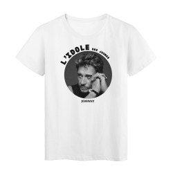 T-Shirt imprimé - Cadeau - Chanteur Johnny hally - Citation L'idole des jeunes