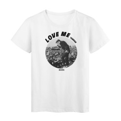 T-Shirt imprimé - Cadeau - Célébrité Elvis - Citation Love me tender