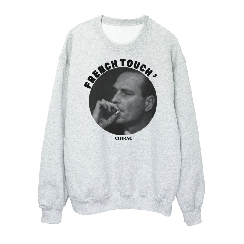Sweat shirt imprimé - Célébrité Jacques chirac - Citation french touch- ref4048 - Fabriqué en France